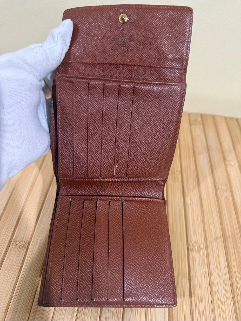 Louis Vuitton Monogram Canves trifold wallet Louis Vuitton cardholder Authentic